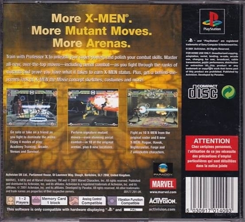 X-Men Mutant Academy 2  - PS1 (B Grade) (Genbrug)